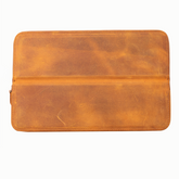 Galen Leather Co. Zipper Magnum Opus 12 Slot Hard Pen Case - Crazy Horse Brown