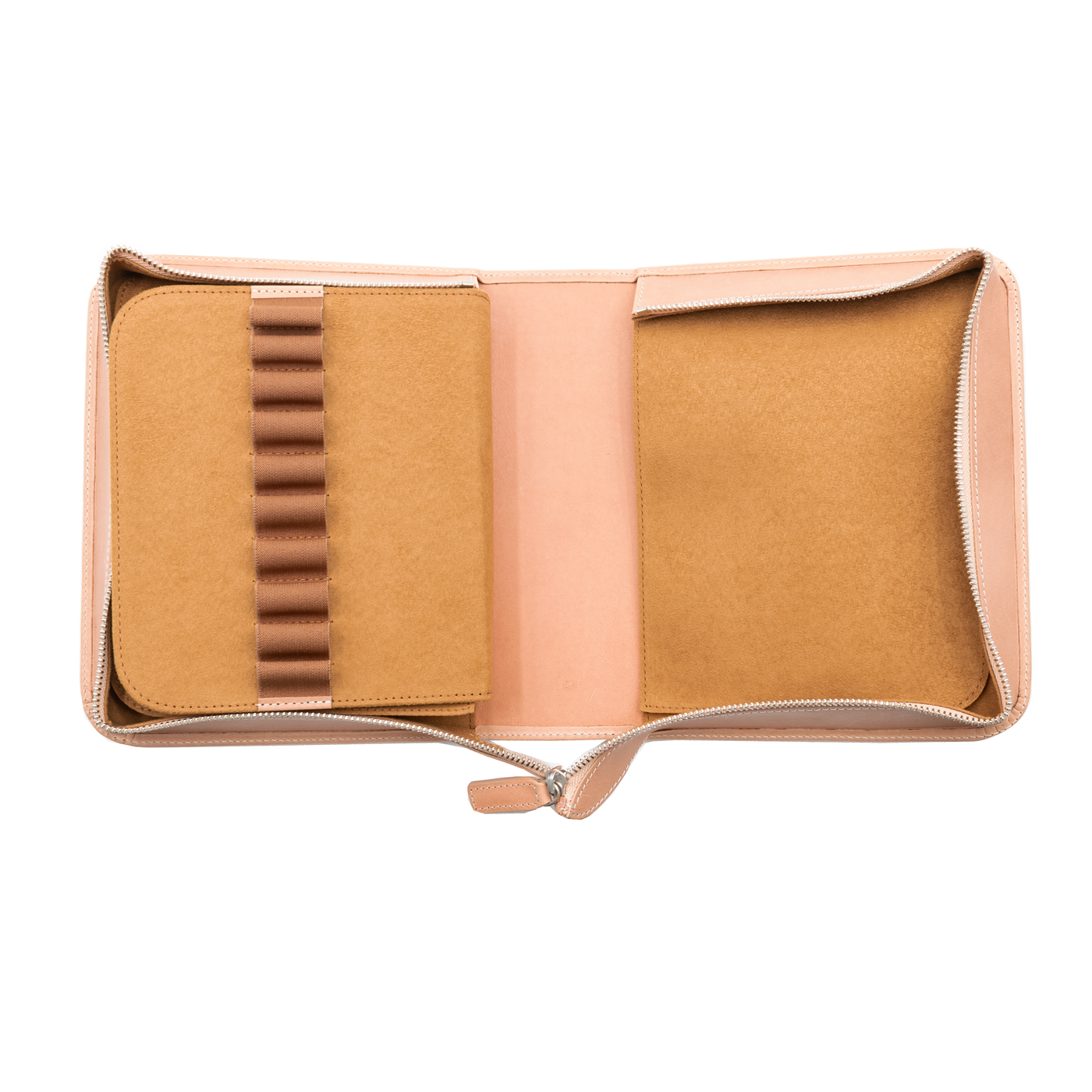 Galen Leather Co. Zippered 40 Slot Pen Case - Undyed Leather