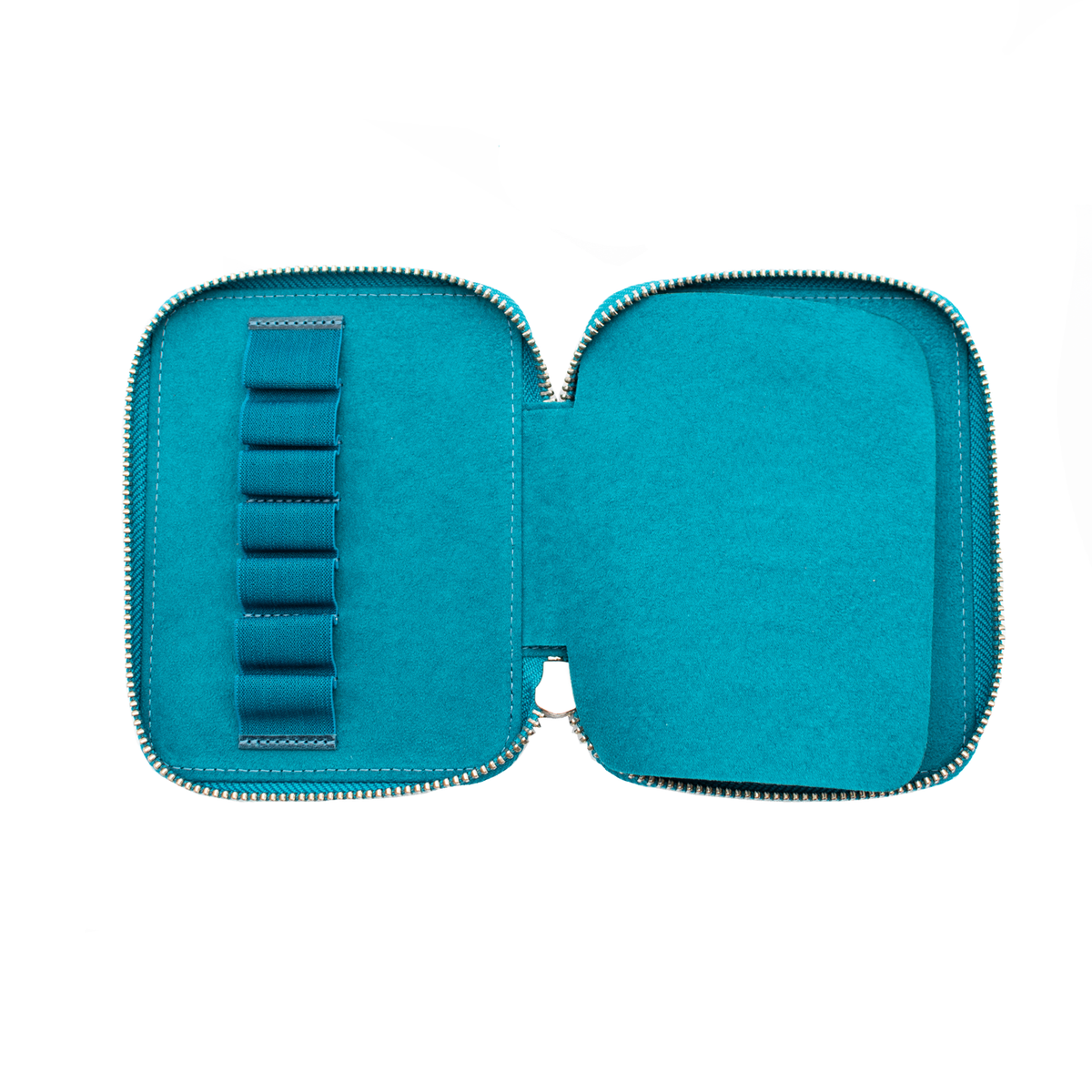 Galen Leather Co. Zippered Collector Pen Case for 14 Kawecos - Crazy Horse Ocean