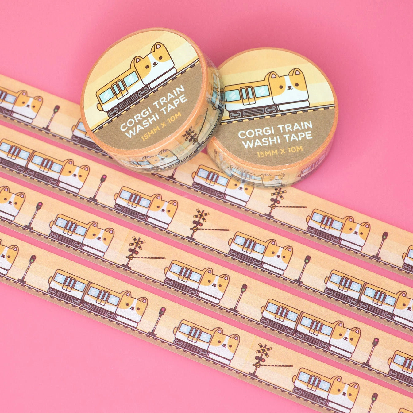 Robot Dance Battle - Corgi Train Washi Tape