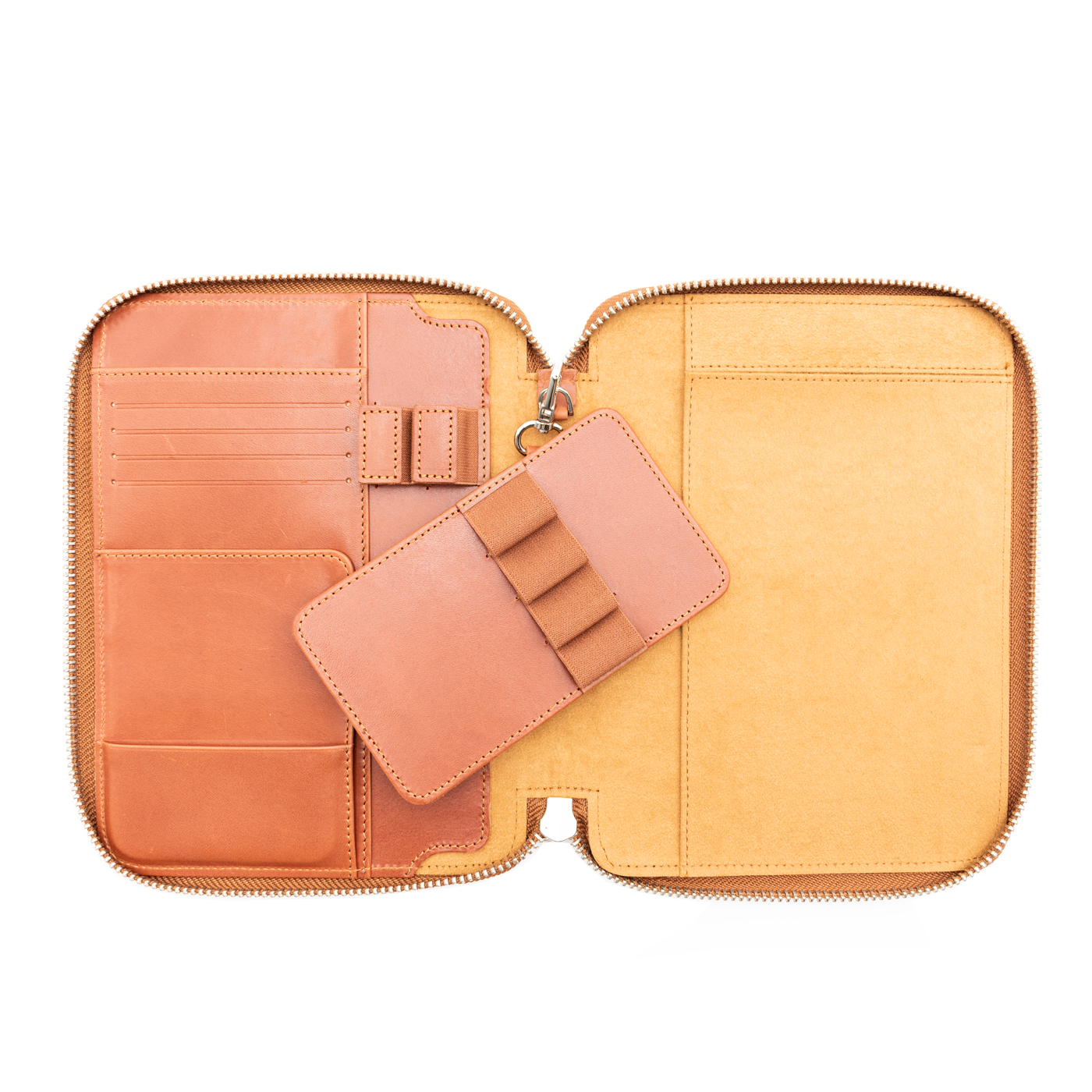 Galen Leather Co. Zippered A5 Notebook Folio - Brown