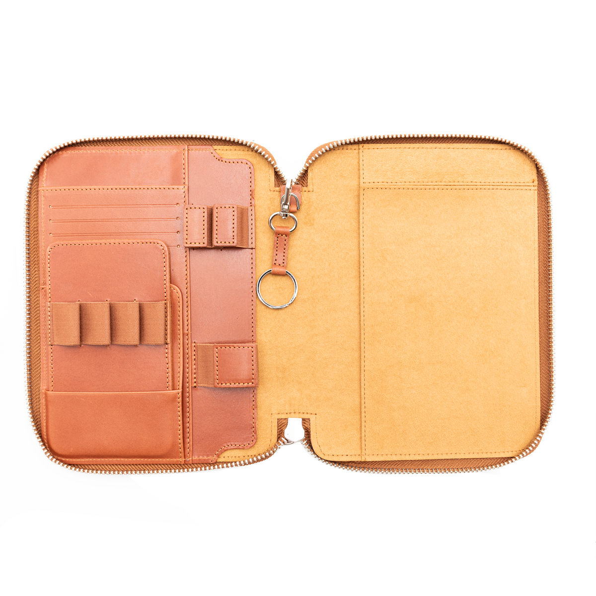 Galen Leather Co. Zippered A5 Notebook Folio - Brown
