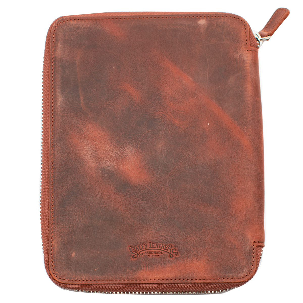 Galen Leather Co. Zippered A5 Notebook Folio - Crazy Horse Orange