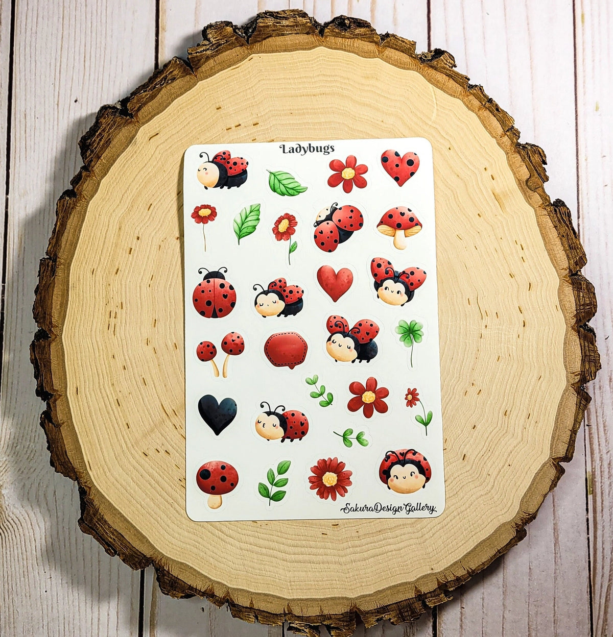 Sakura Design Gallery - Vinyl Stickers - Ladybugs