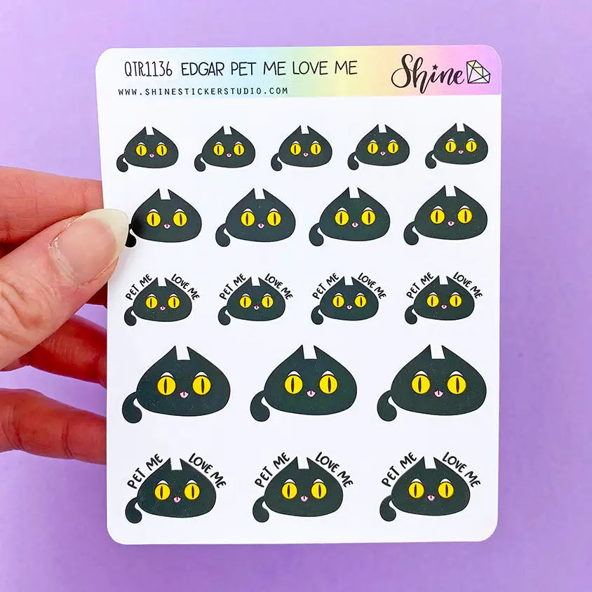 Shine Sticker Studio Sticker Sheet - Edgar with Cute But Psyco