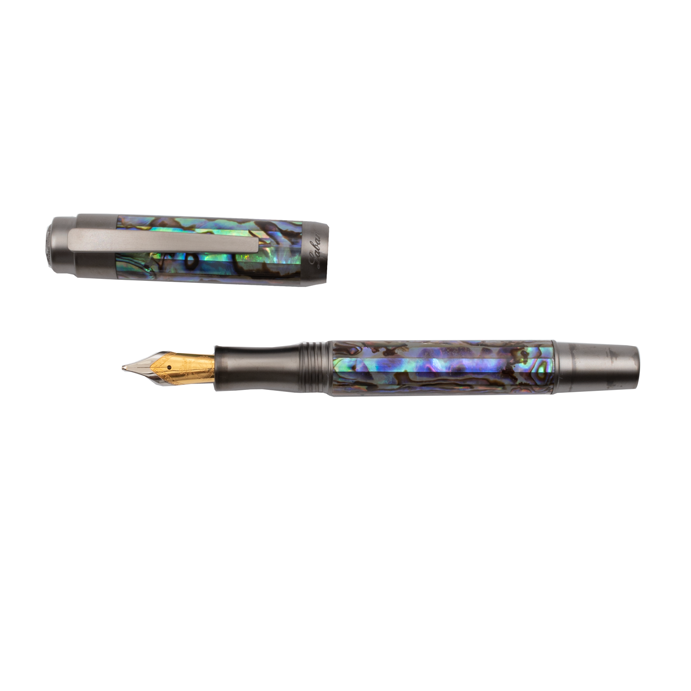 Laban Abalone with Gun Metal Trim Fountain Pen