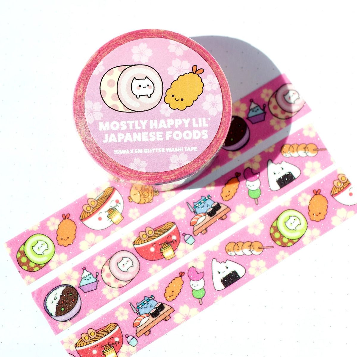Robot Dance Battle - Japanese Foods Glitter Washi Tape