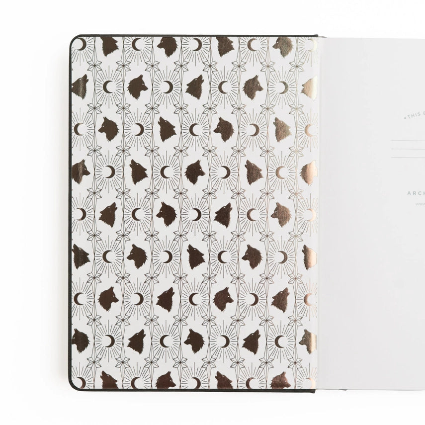 Archer & Olive - Dot Grid Notebook - Wolf in the Night B5
