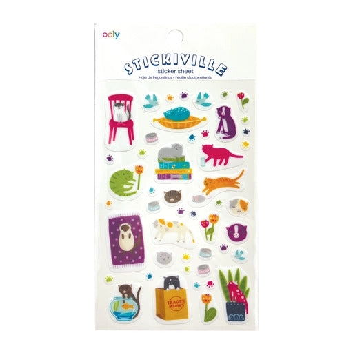 Ooly Stickiville Standard - Quirky Cats Stickers