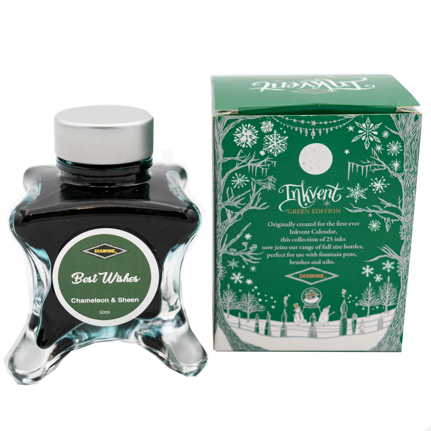 Diamine Green Edition Chameleon & Sheen Ink - Best Wishes
