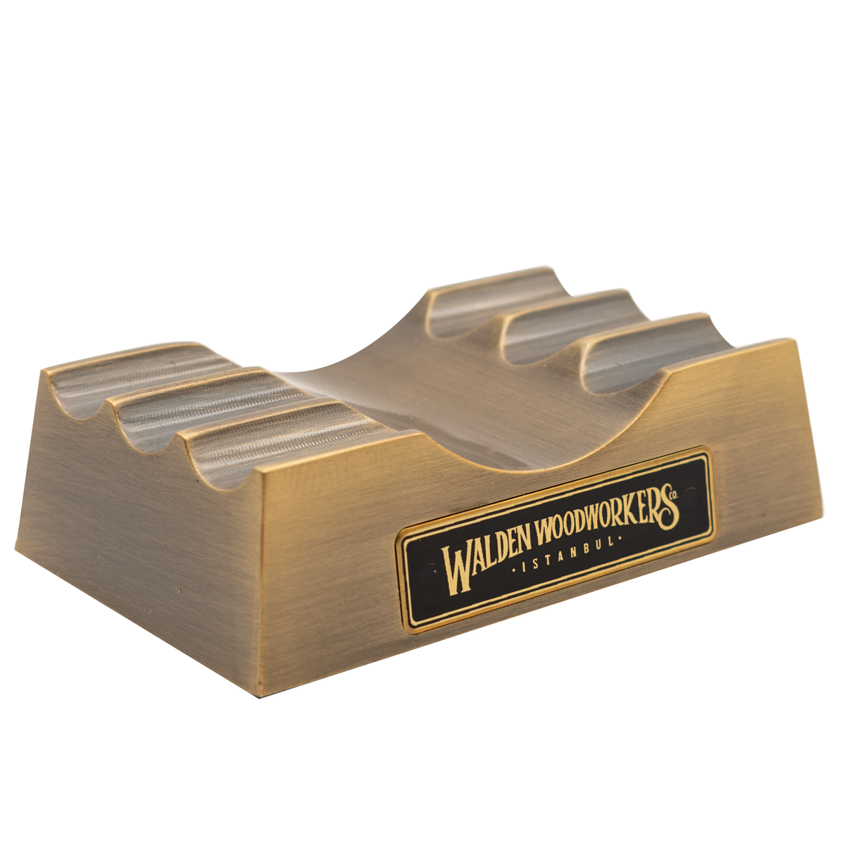 Galen Leather Co. The Pen Rest Brass Pen and Brush Stand