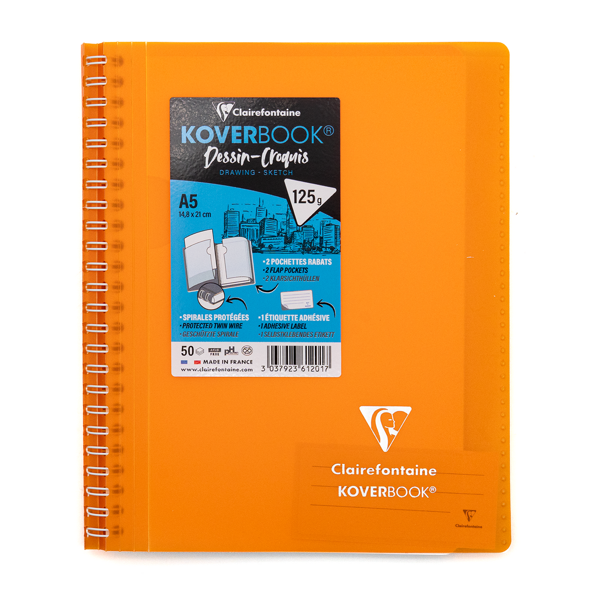 Clairefontaine A5 Side Wirebound Sketch Notebook