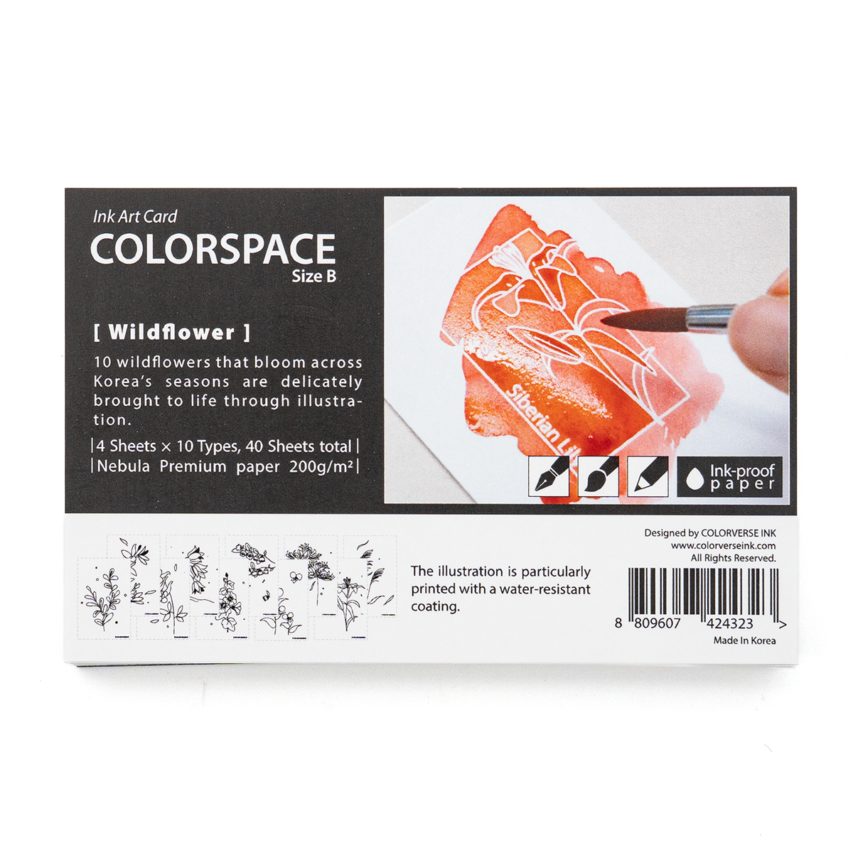 Colorverse Colorspace Ink Art Card Wildflower Size B
