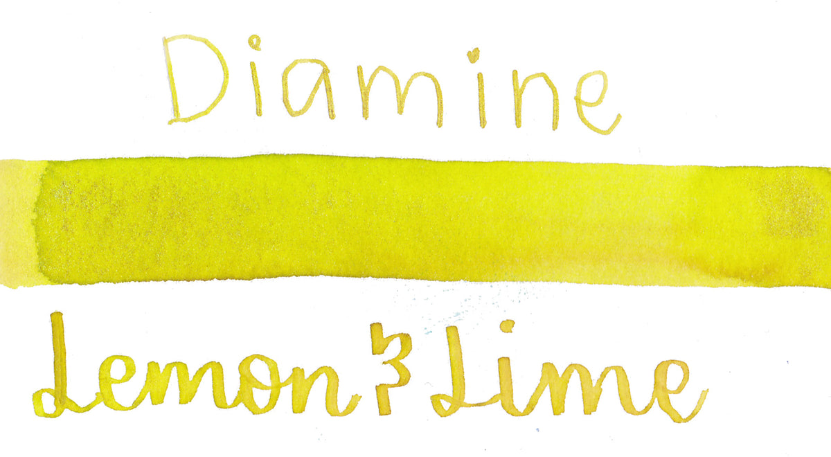 Diamine Black Edition Lemon & Lime Shimmer Ink
