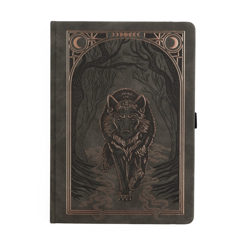 Archer & Olive - Dot Grid Notebook - Wolf in the Night B5