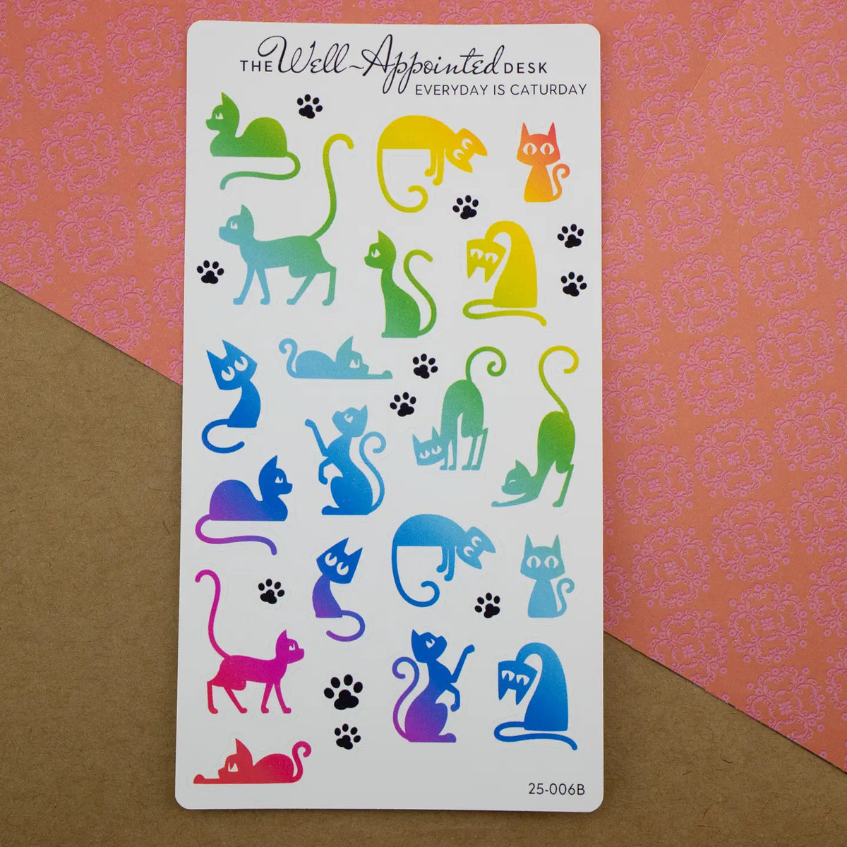 The Well Appointed Desk - Everyday Is Caturday Sticker Sheet