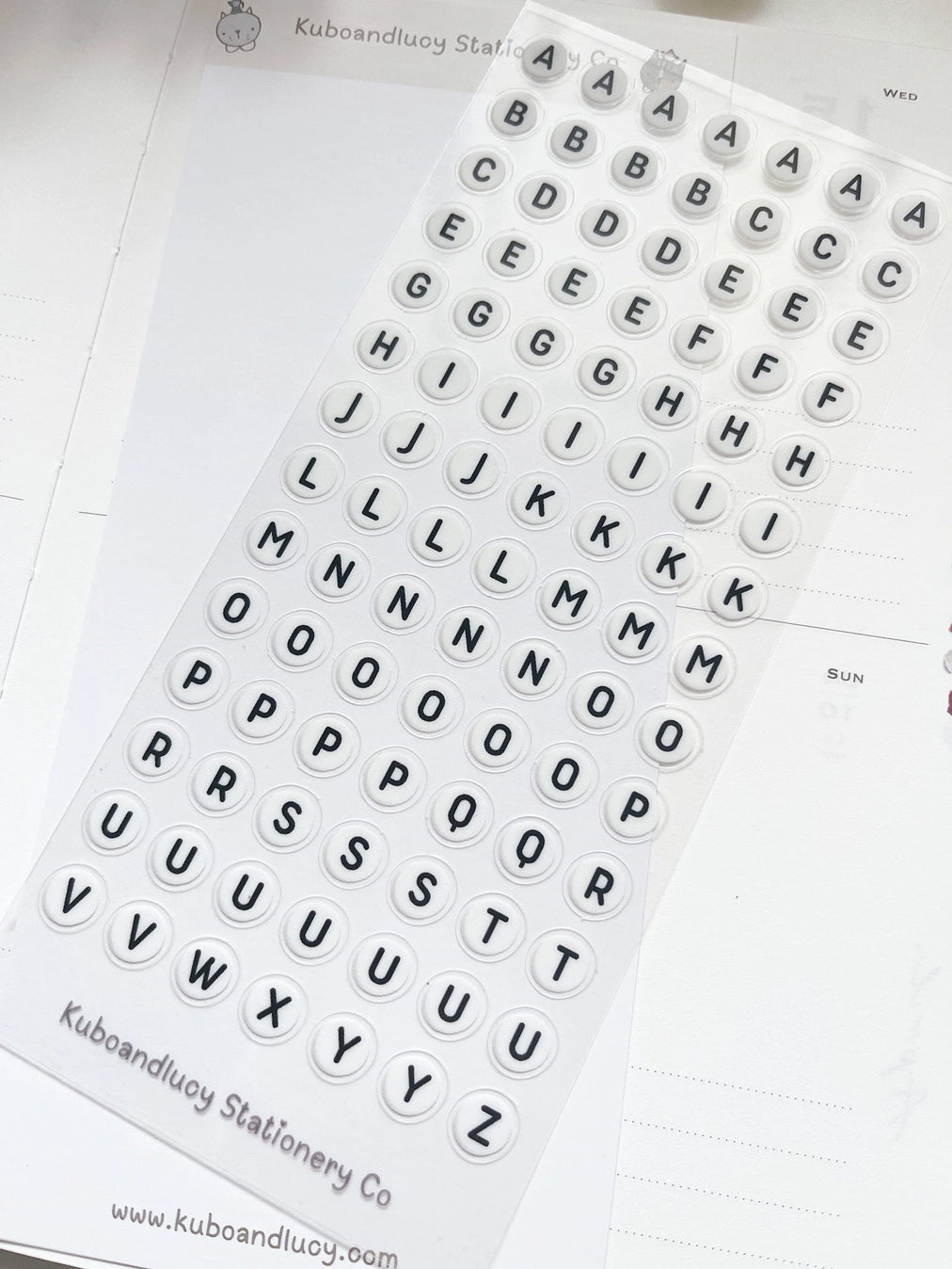 Kuboandlucy Stationery Co. - Friendship Beads Letter Sticker Sheet