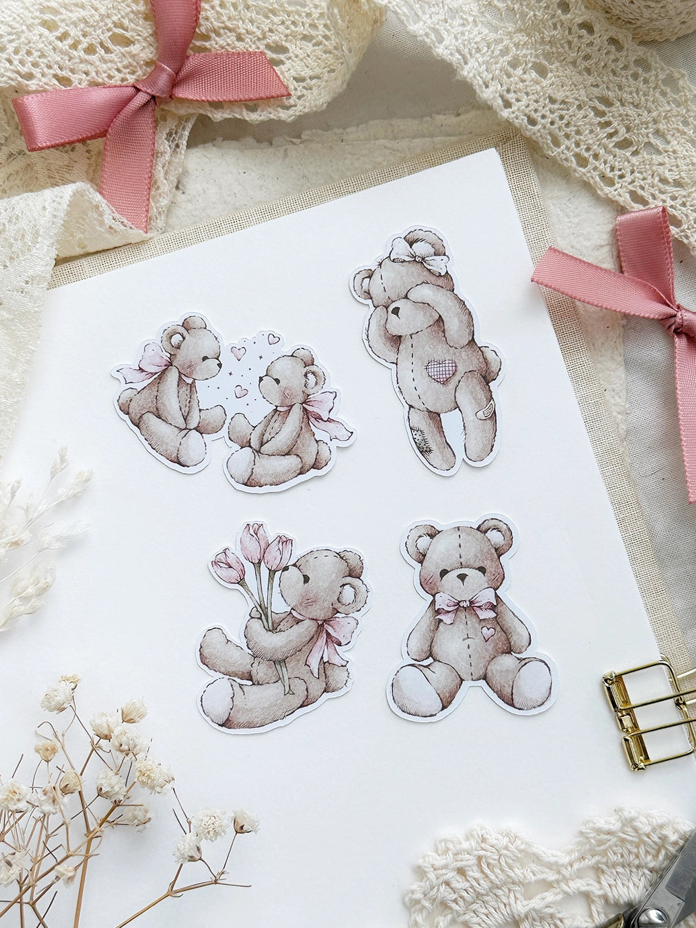 Leelajournals Teddy Bear Sticker Bundle