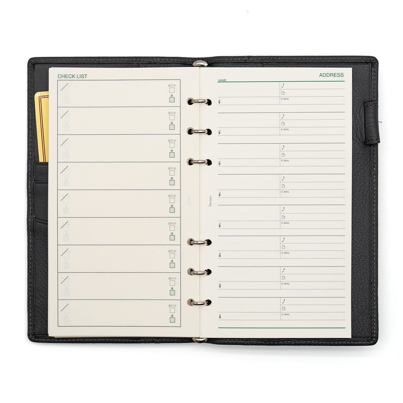 Raymay Davinci Airy Goat Bible Size System Organizer Grey - 8mm Ring Size