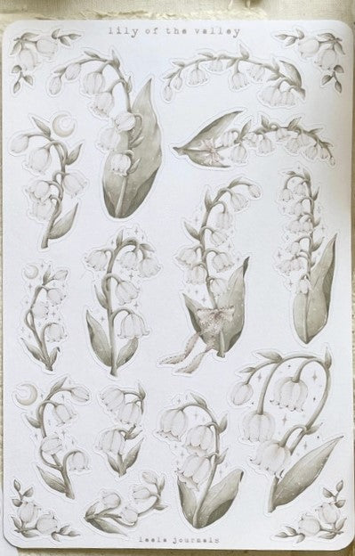Leelajournals Lily of the Valley & Frames Sticker Sheet