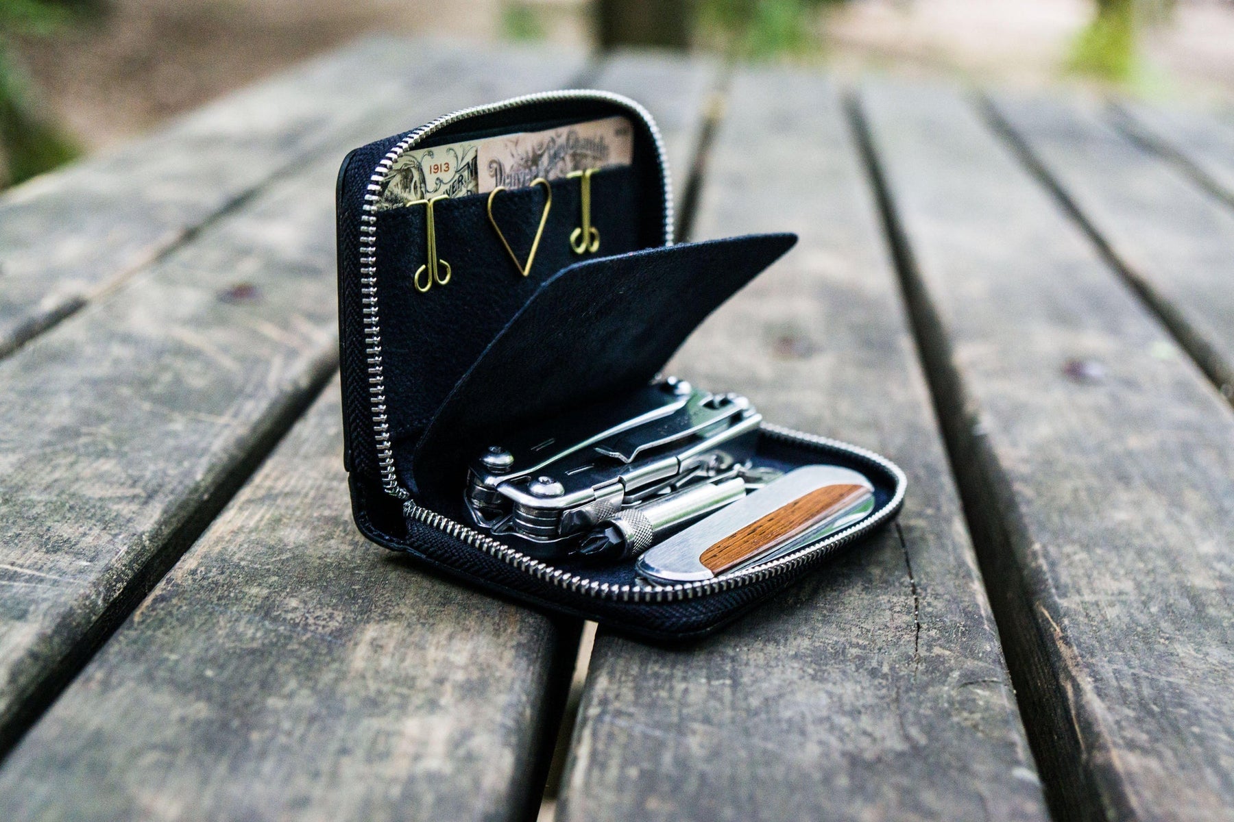 Galen Leather Co. EDC Wallet - Black