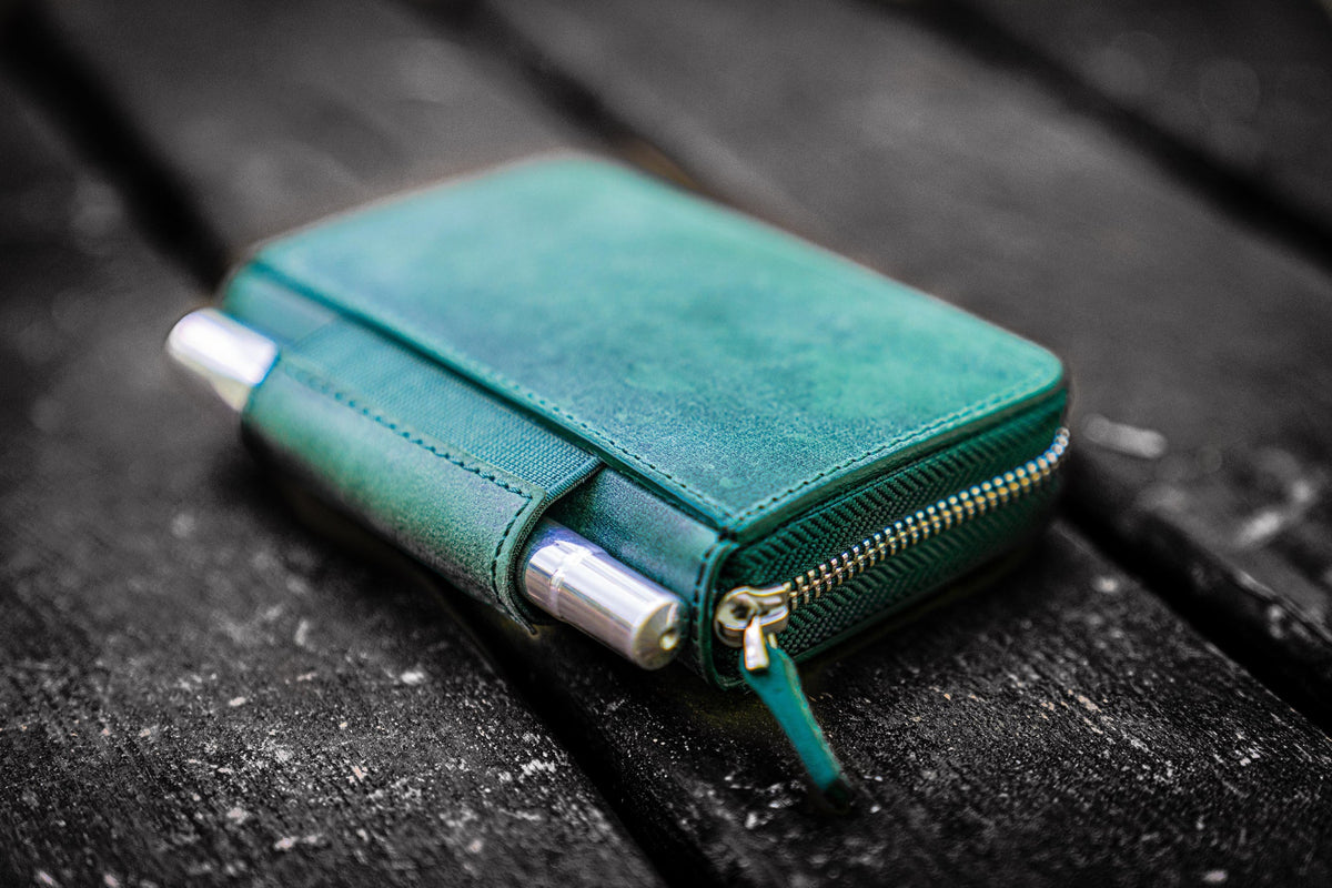 Galen Leather Co. EDC Wallet- Crazy Horse Forest Green