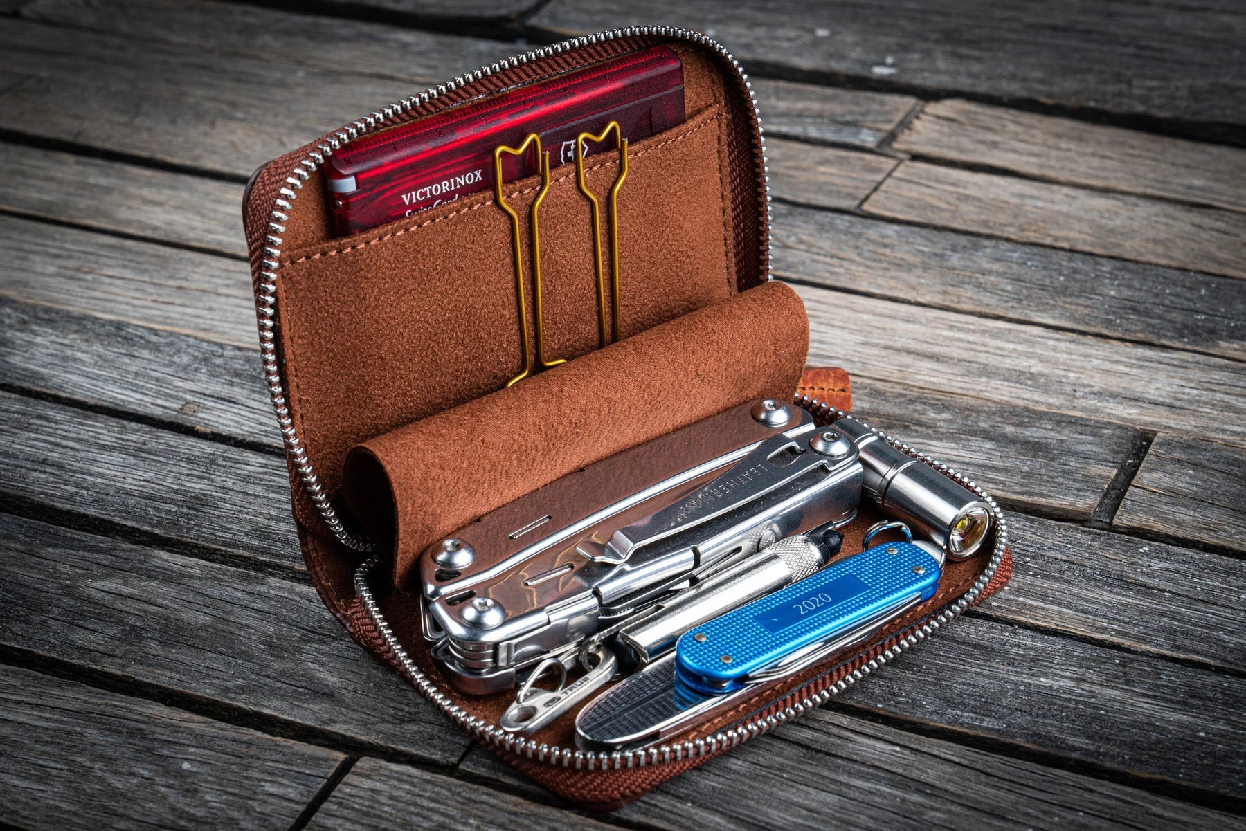 Galen Leather Co. EDC Wallet - Crazy Horse Tan
