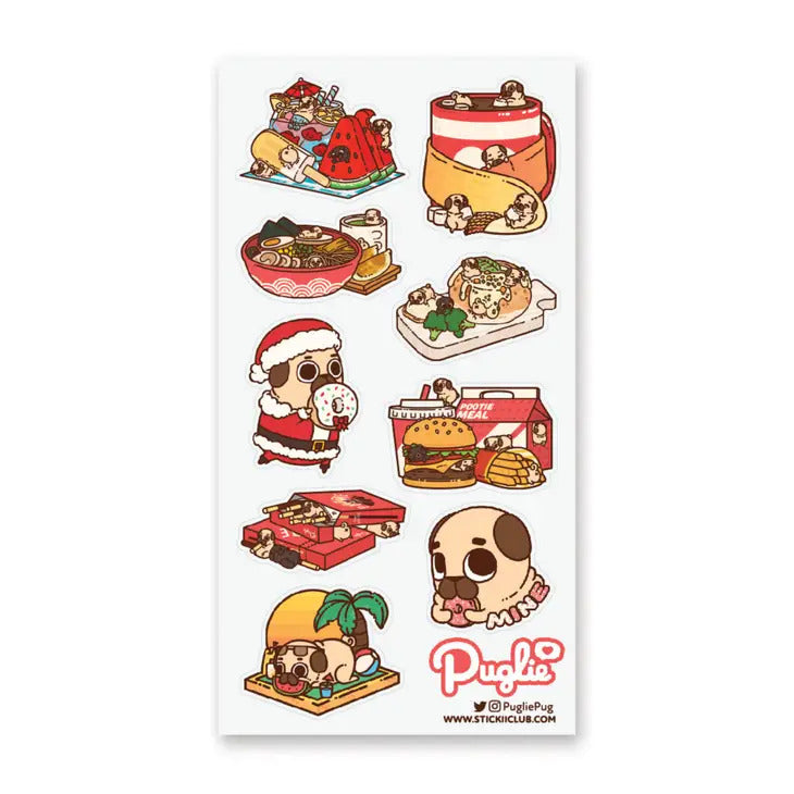 STICKII Sticker Sheet - It's a Pugliepug Christmas