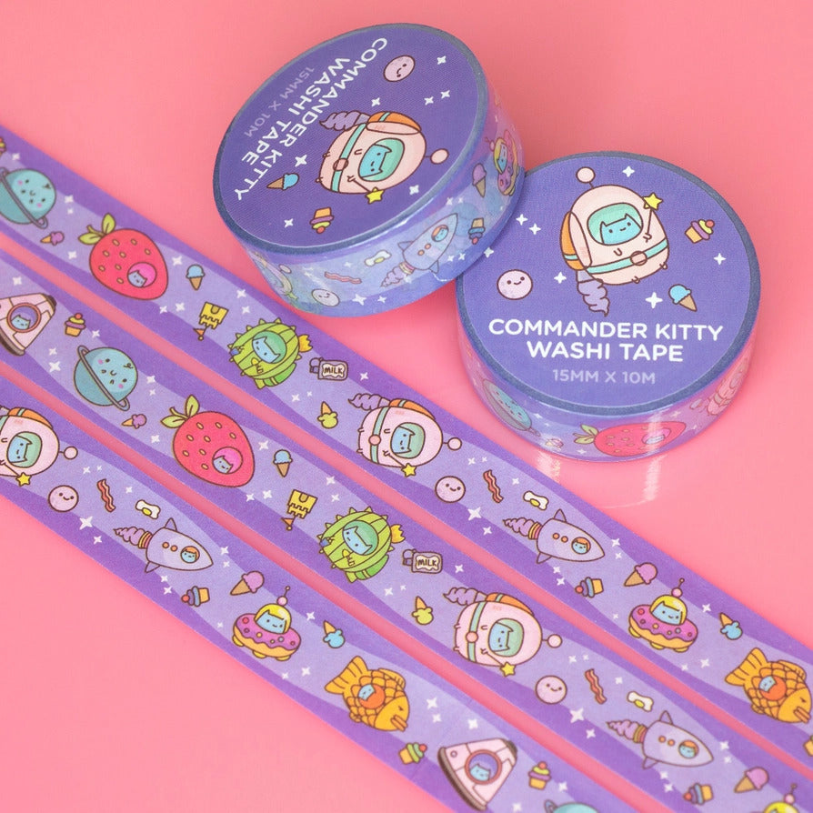 Robot Dance Battle - Commander Kitty Washi Tape