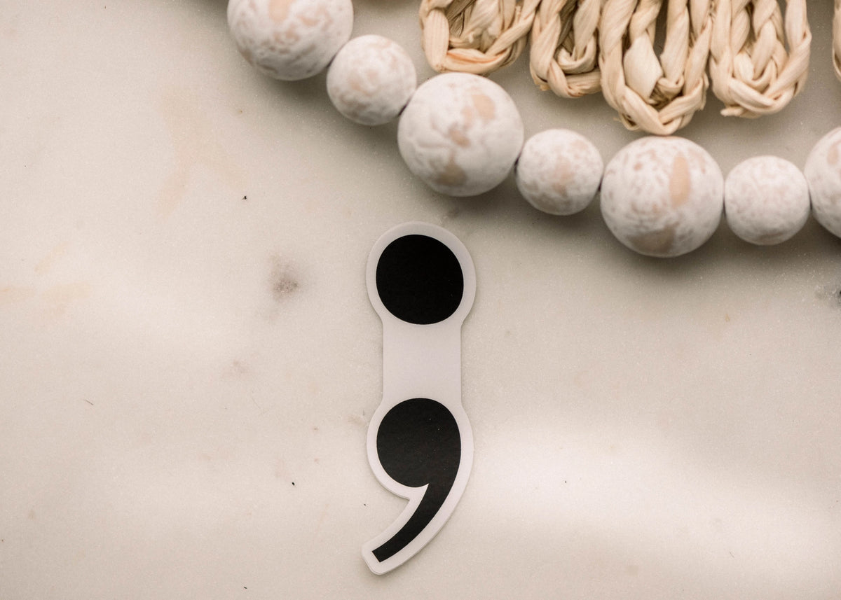 Savannah and James Co - Vinyl Sticker - Semicolon