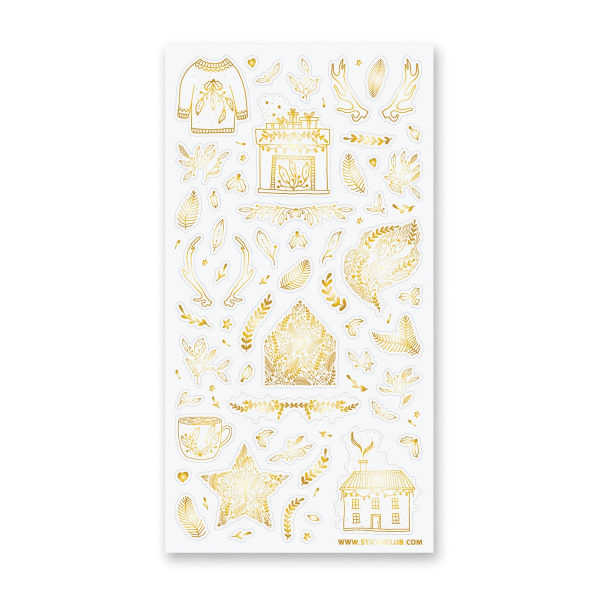 STICKII Sticker Sheet - Golden Winter Decor