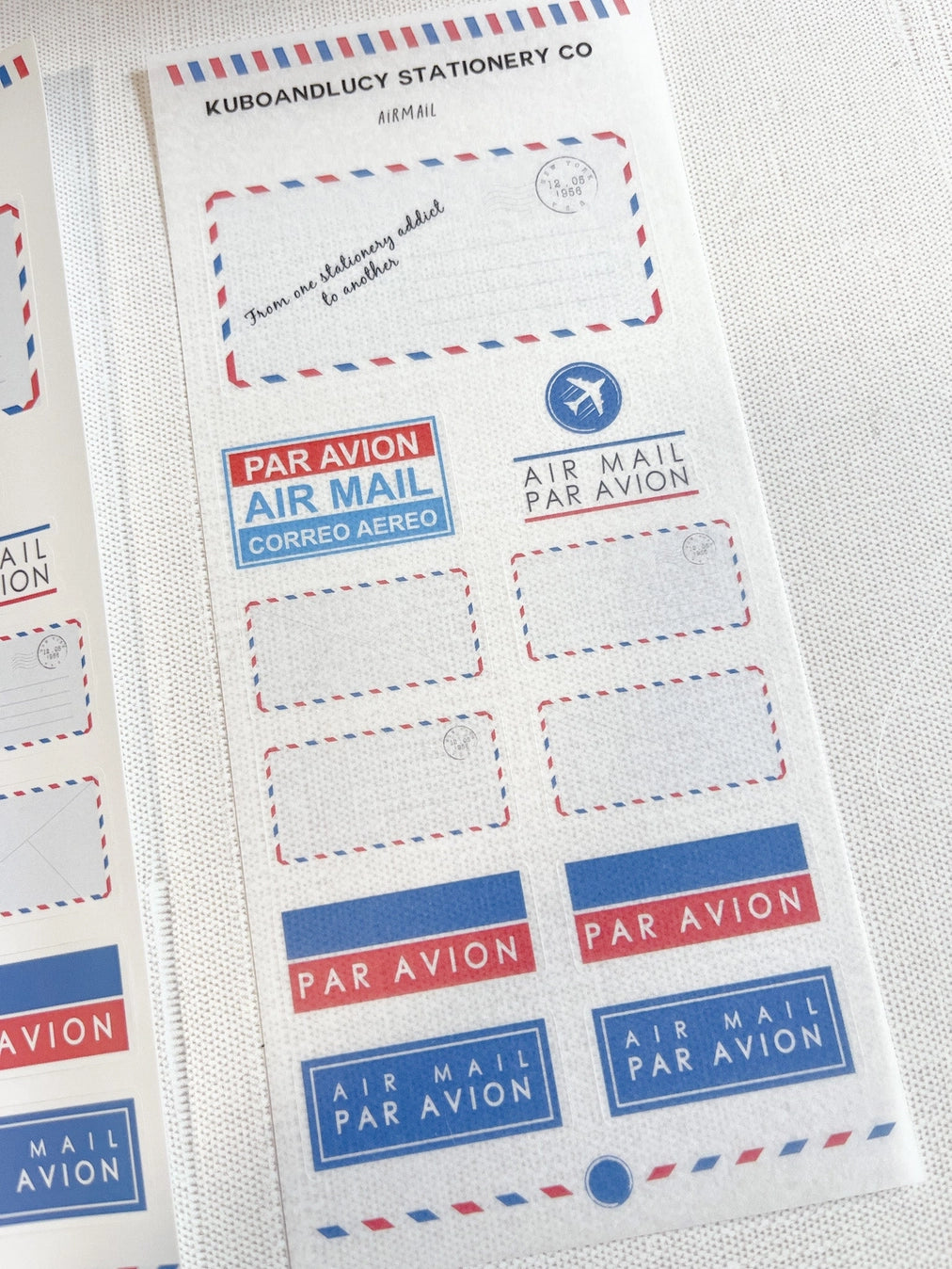 Kuboandlucy Stationery Co. - Air Mail Envelope Sticker Sheet