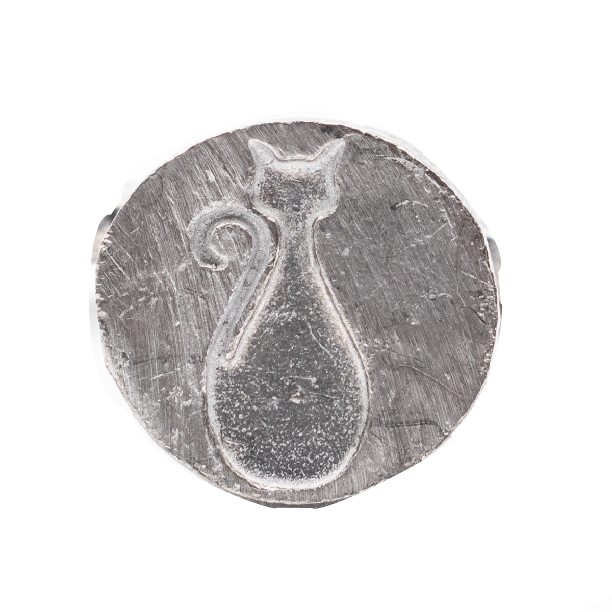 Global Solutions Metal Wax Seal 3/4" with Fleur-de-lis handle - Cat Silhoutte