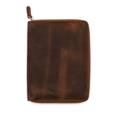 Galen Leather Co. Zippered 5 Slot Pen Case - Crazy Horse Havana Brown