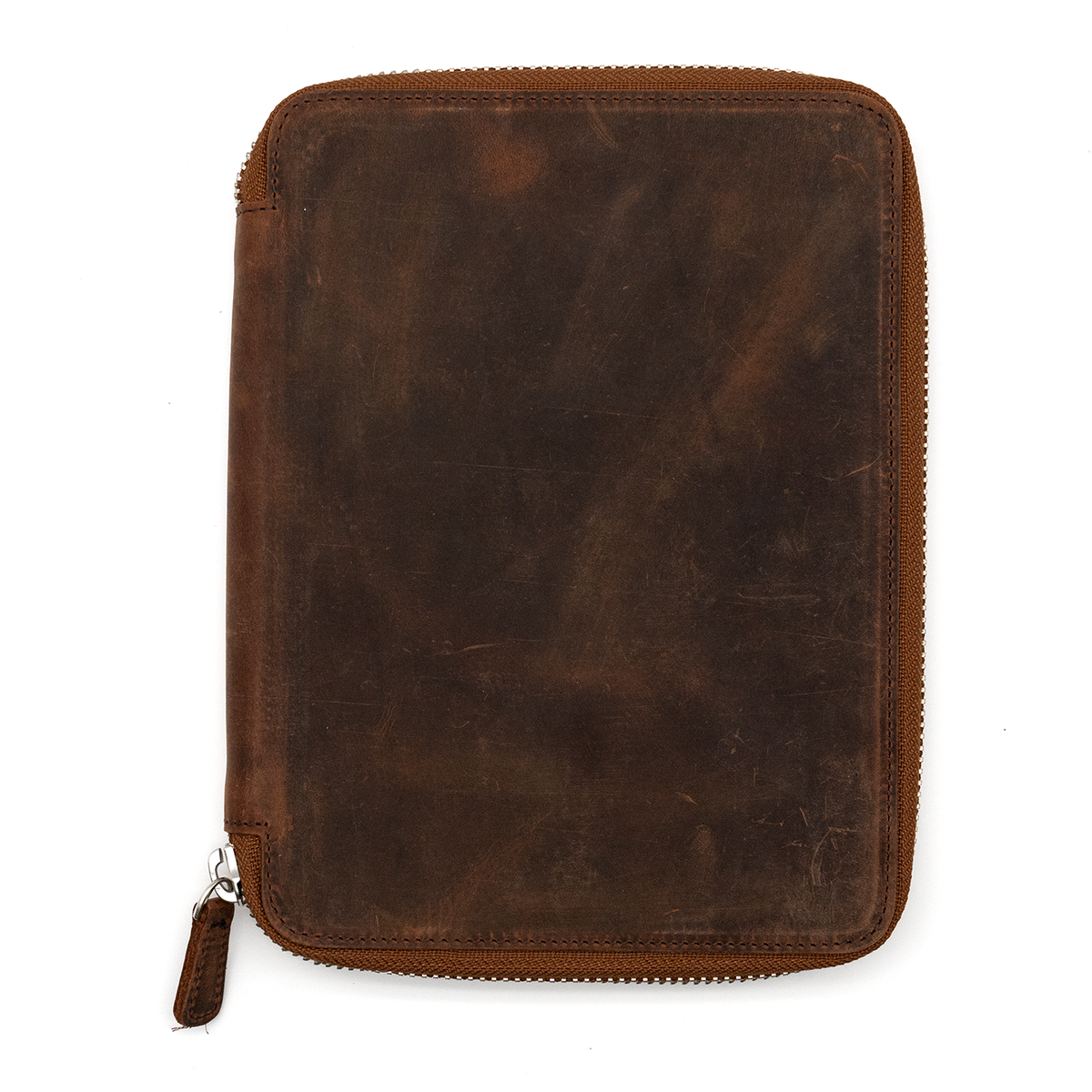 Galen Leather Co. Zippered A5 Notebook Folio - Havana Brown