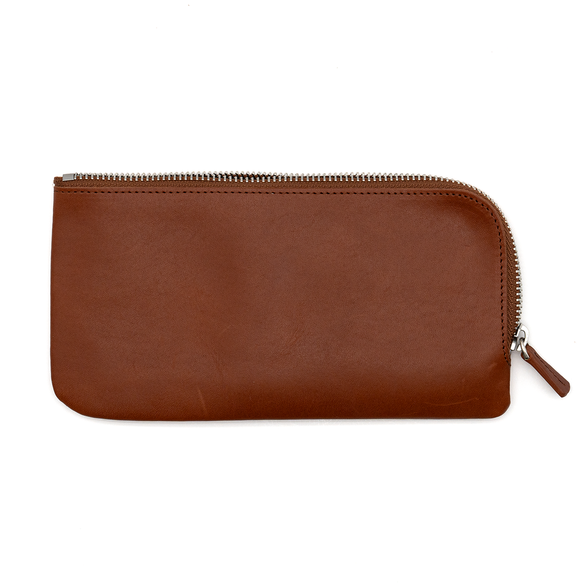 Galen Leather Co. Slip-N-Zip 4 Pen Pouch - Brown