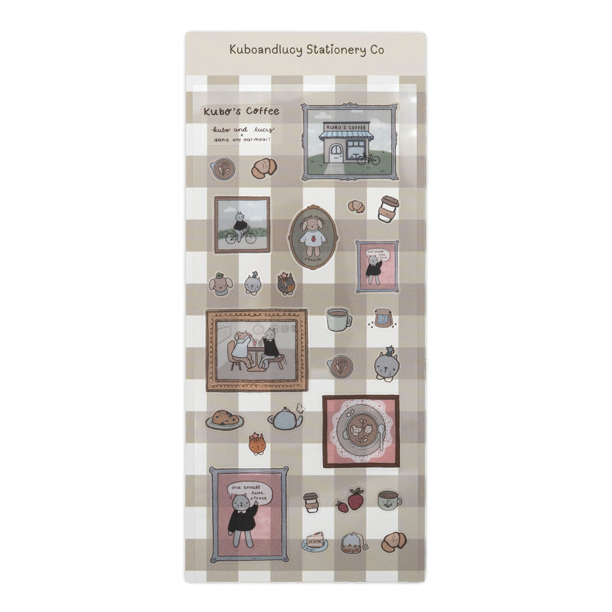 Kuboandlucy Stationery Co. - Dana Ate Oatmeal Kubo Cafe Sticker Sheet