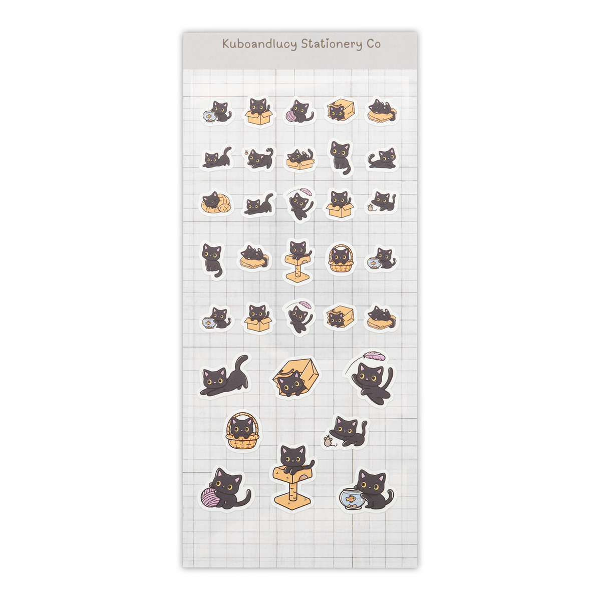 Kuboandlucy Stationery Co. - Luna the Black Cat Sticker Sheet