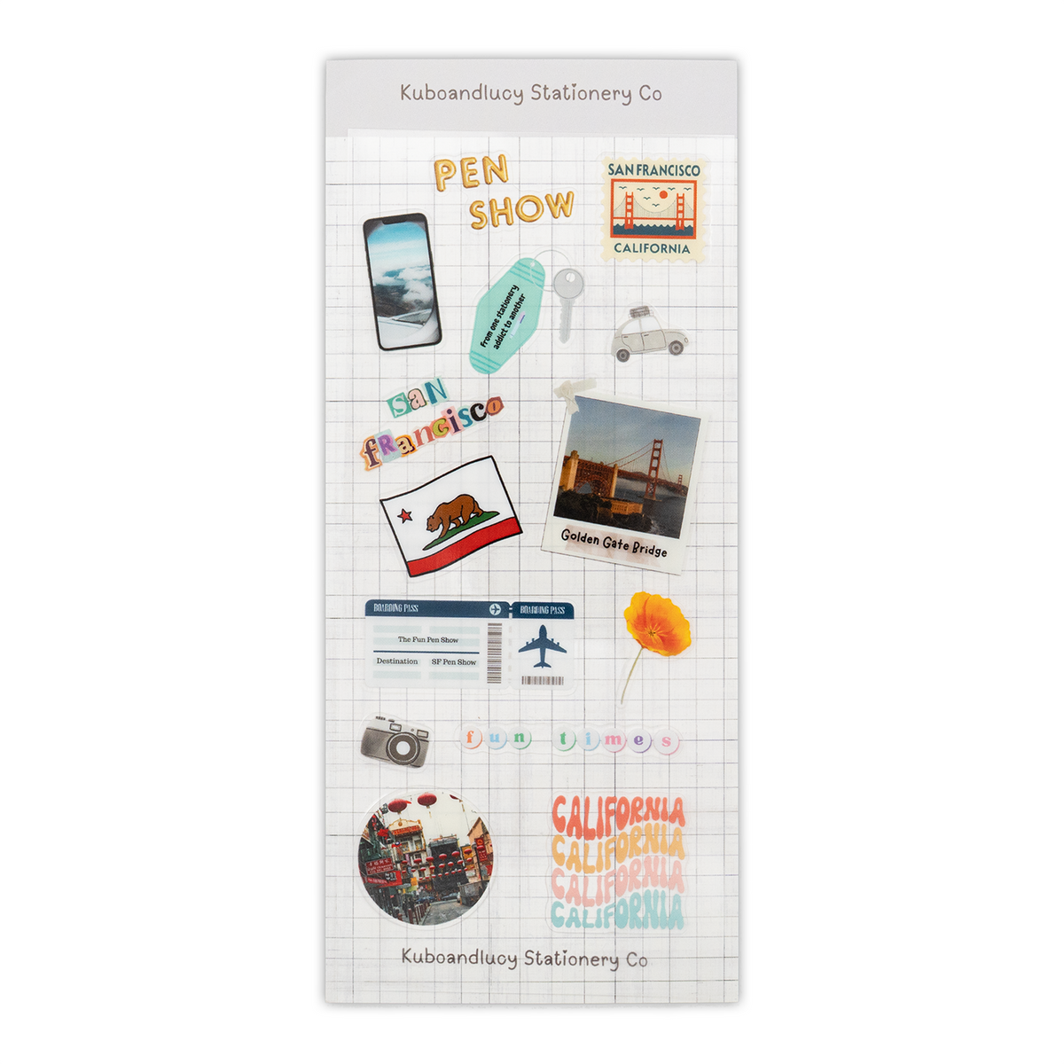 Kuboandlucy Stationery Co. - San Francisco Pen Show Sticker Sheet