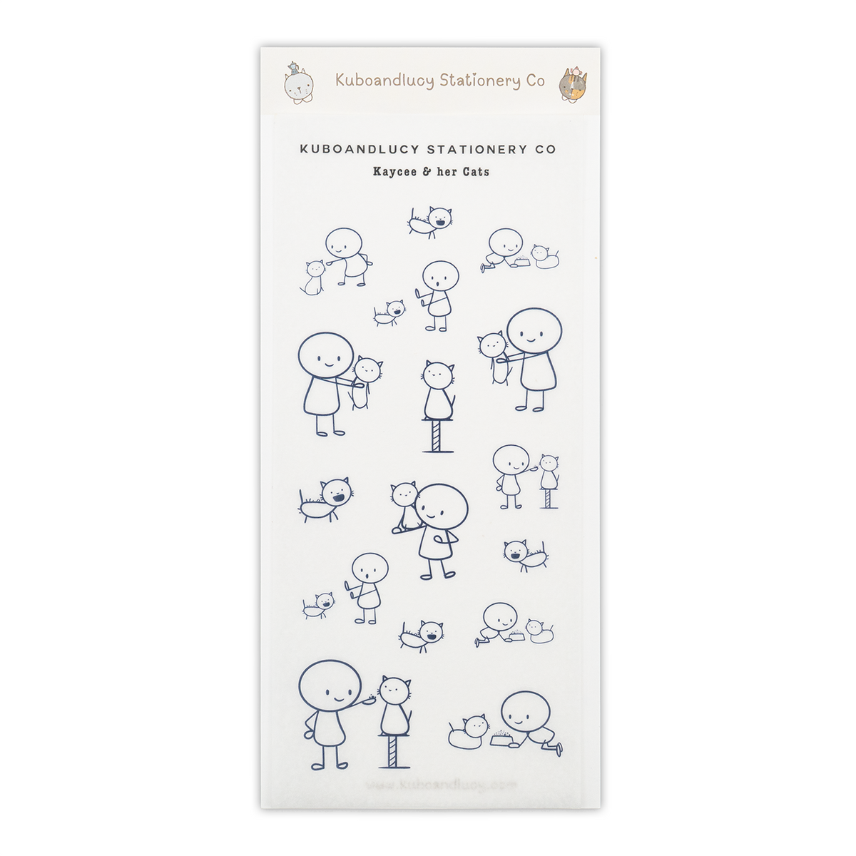 Kuboandlucy Stationery Co. - Kaycee & Her Cats Sticker Sheet