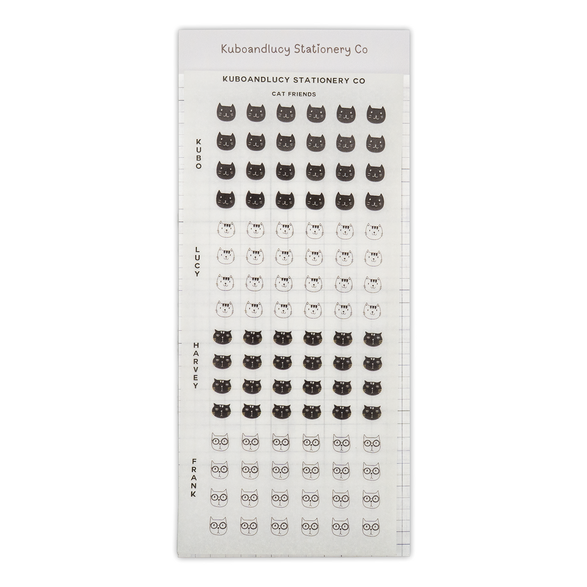 Kuboandlucy Stationery Co. - Cat Faces Sticker Sheet