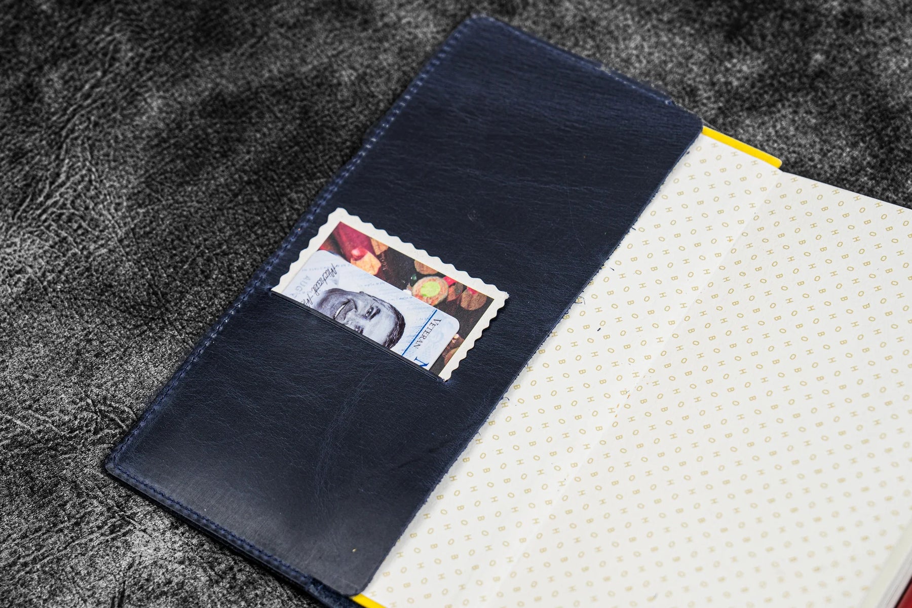 Galen Leather Slim Hobonichi Weeks Planner Cover - Crazy Horse Navy