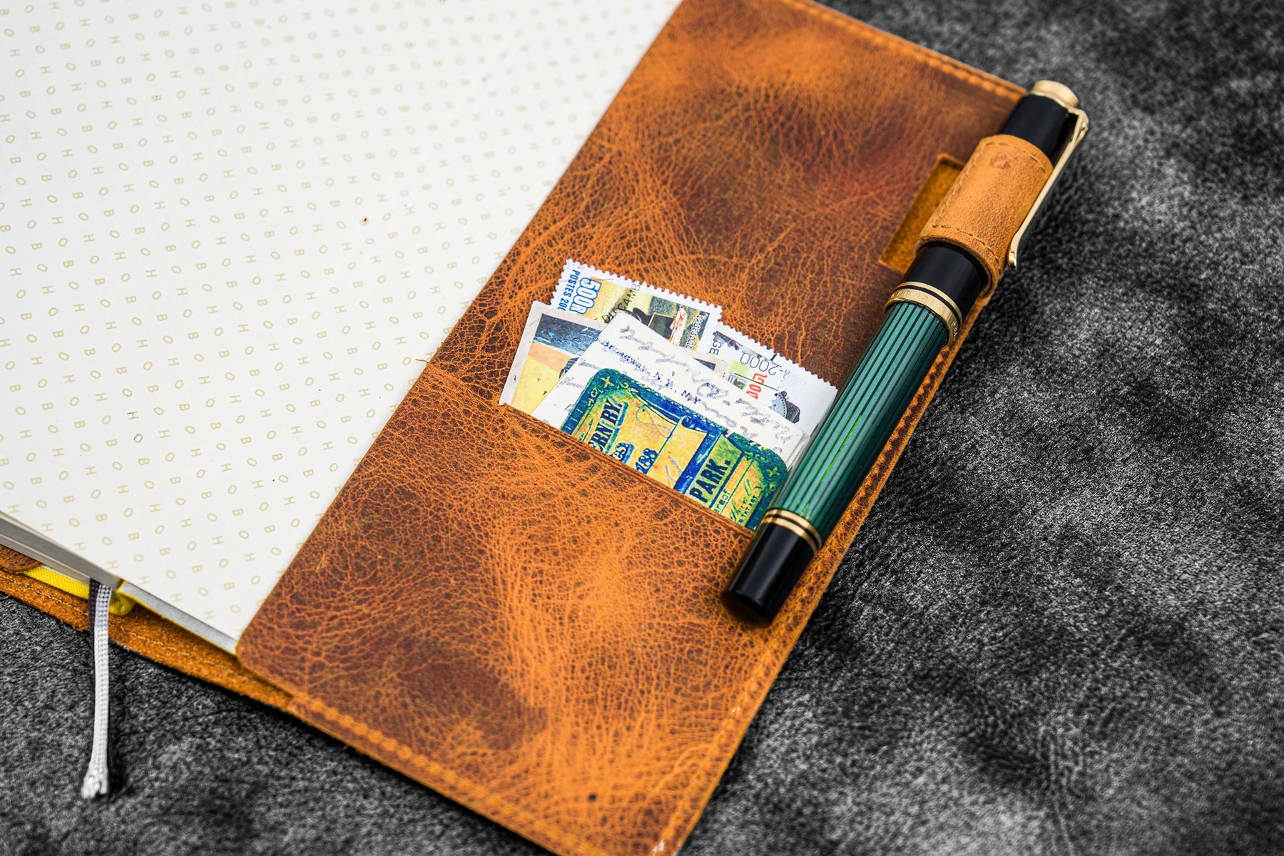 Galen Leather Slim Hobonichi Weeks Planner Cover - Crazy Horse Brown