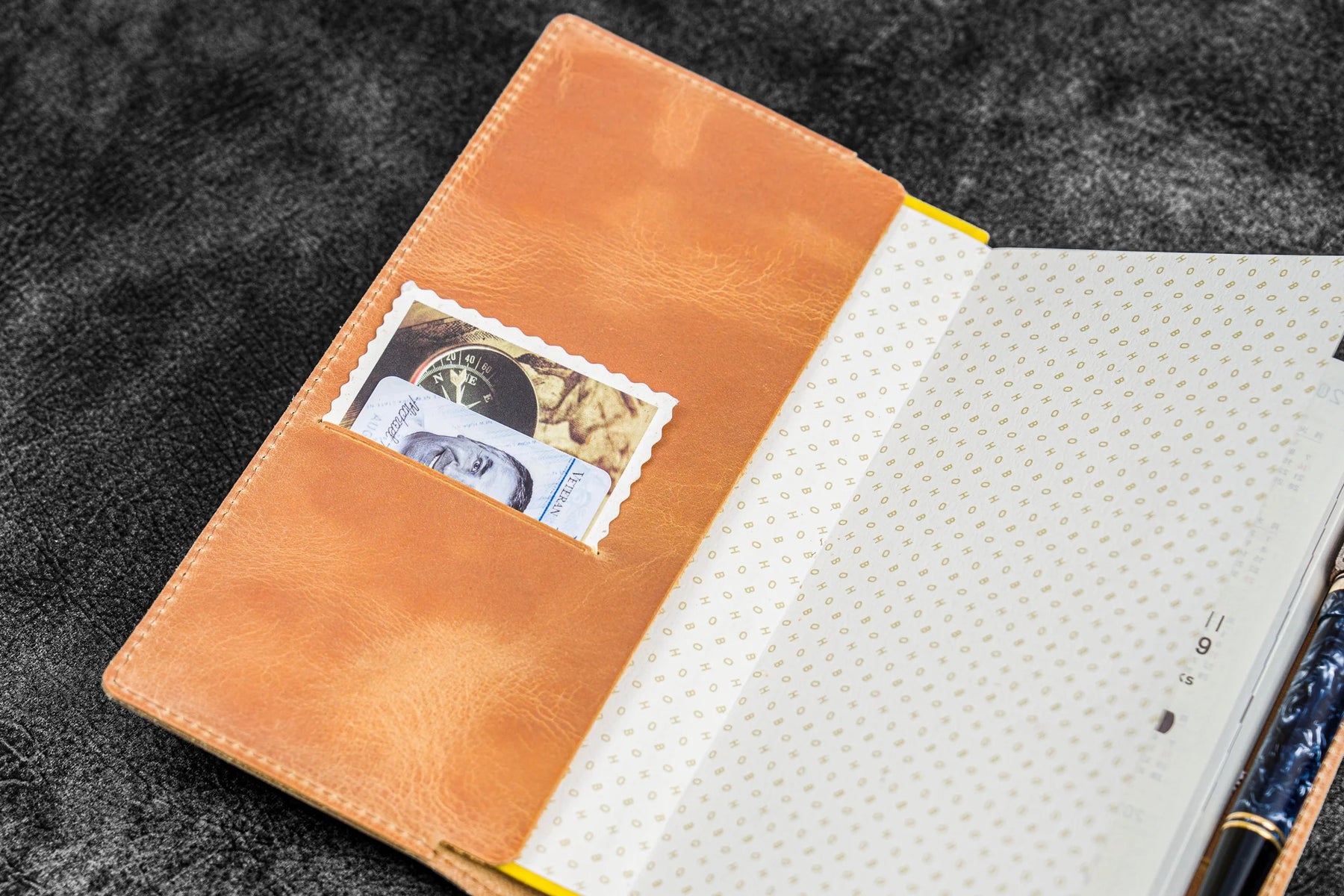 Galen Leather Slim Hobonichi Weeks Planner Cover - Crazy Horse Honey