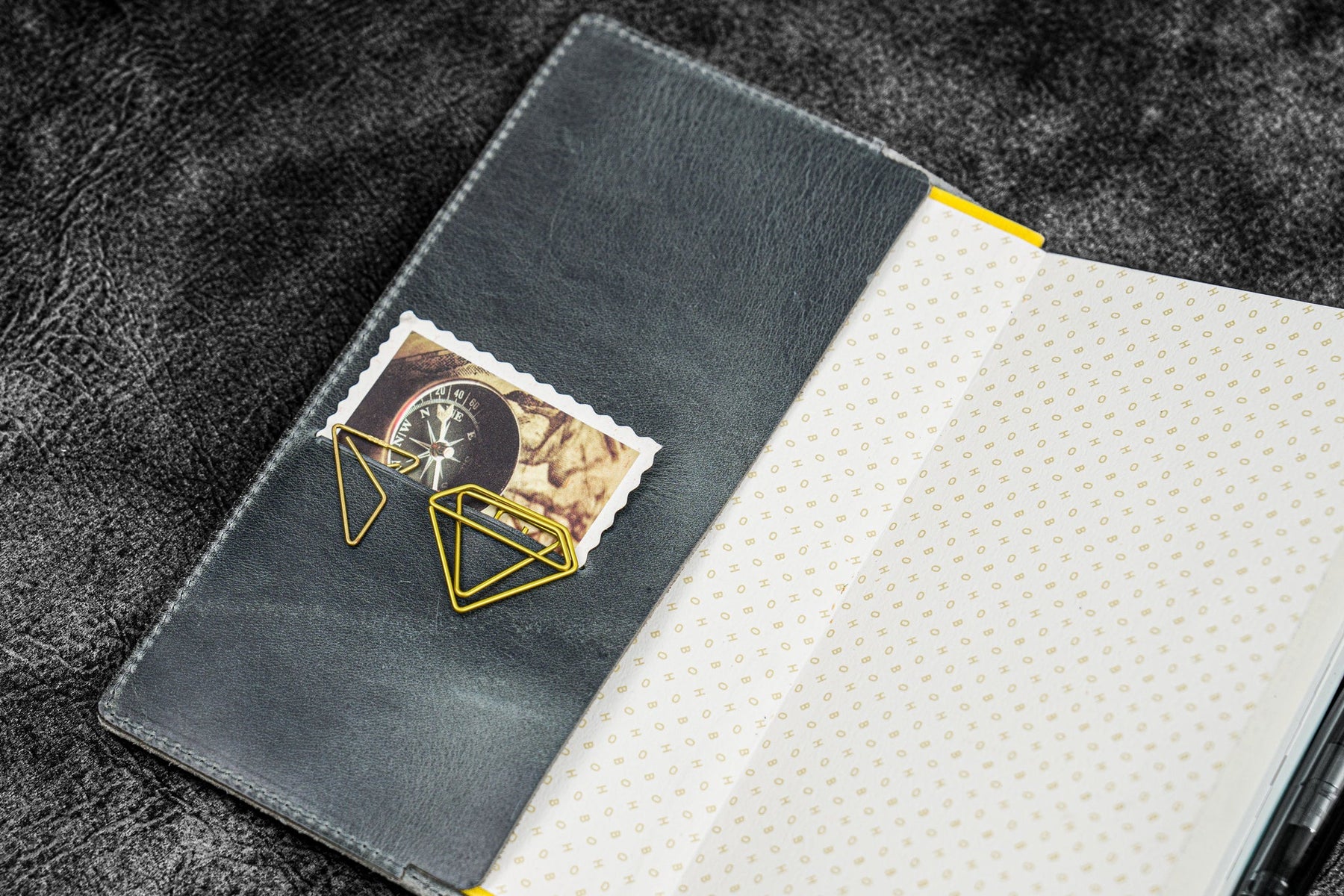 Galen Leather Slim Hobonichi Weeks Planner Cover - Crazy Horse Smoky