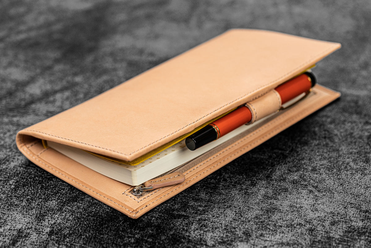 Galen Leather Wallet Insert for Traveler's Notebook Regular Size- Undyed