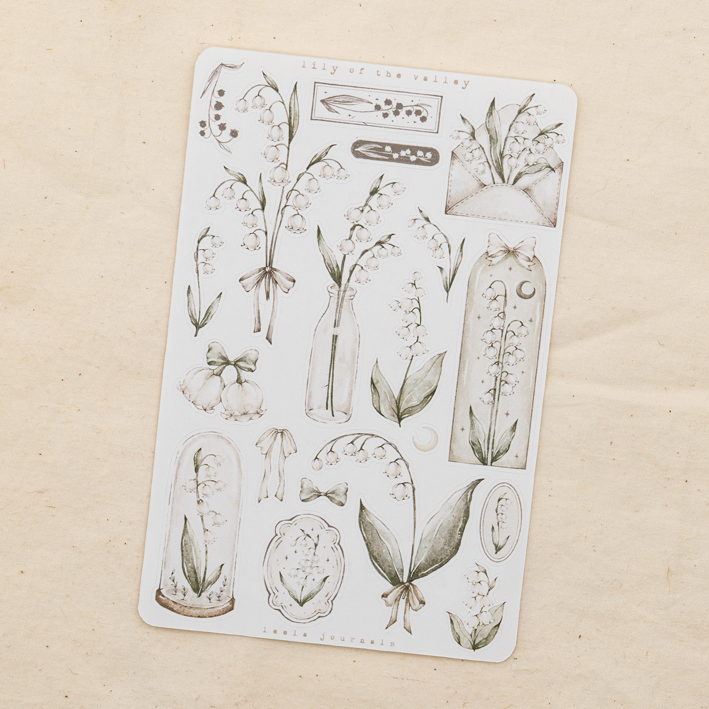 Leelajournals Lily of the Valley Sticker Sheet