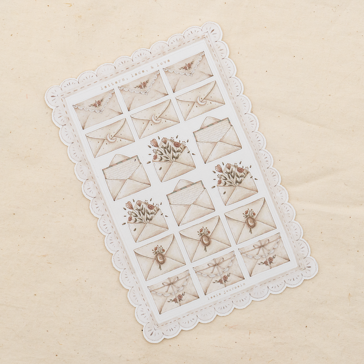 Leelajournals Letters and Frame Sticker Sheet