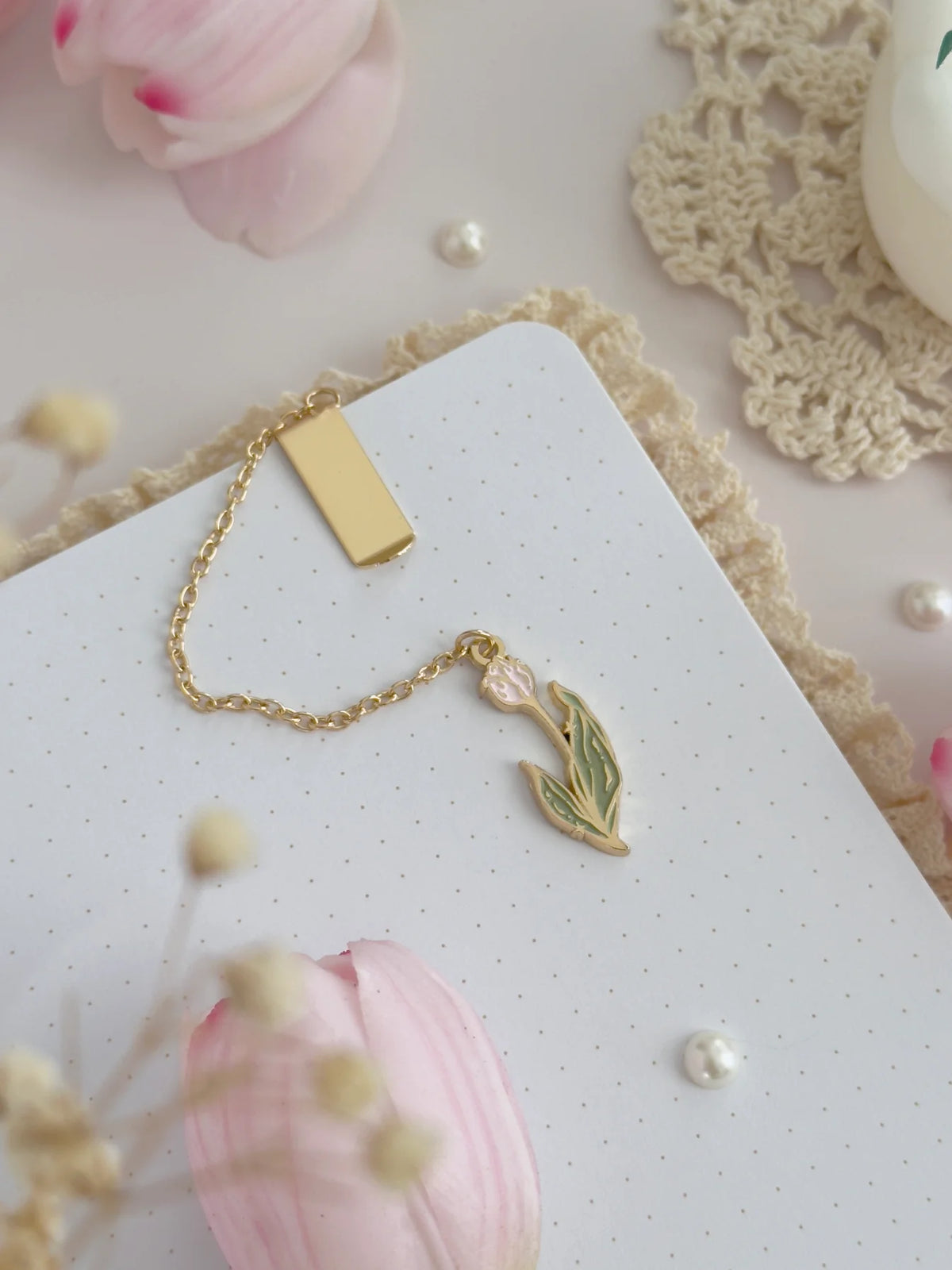 Leelajournals - Enamel Bookmark Pendant