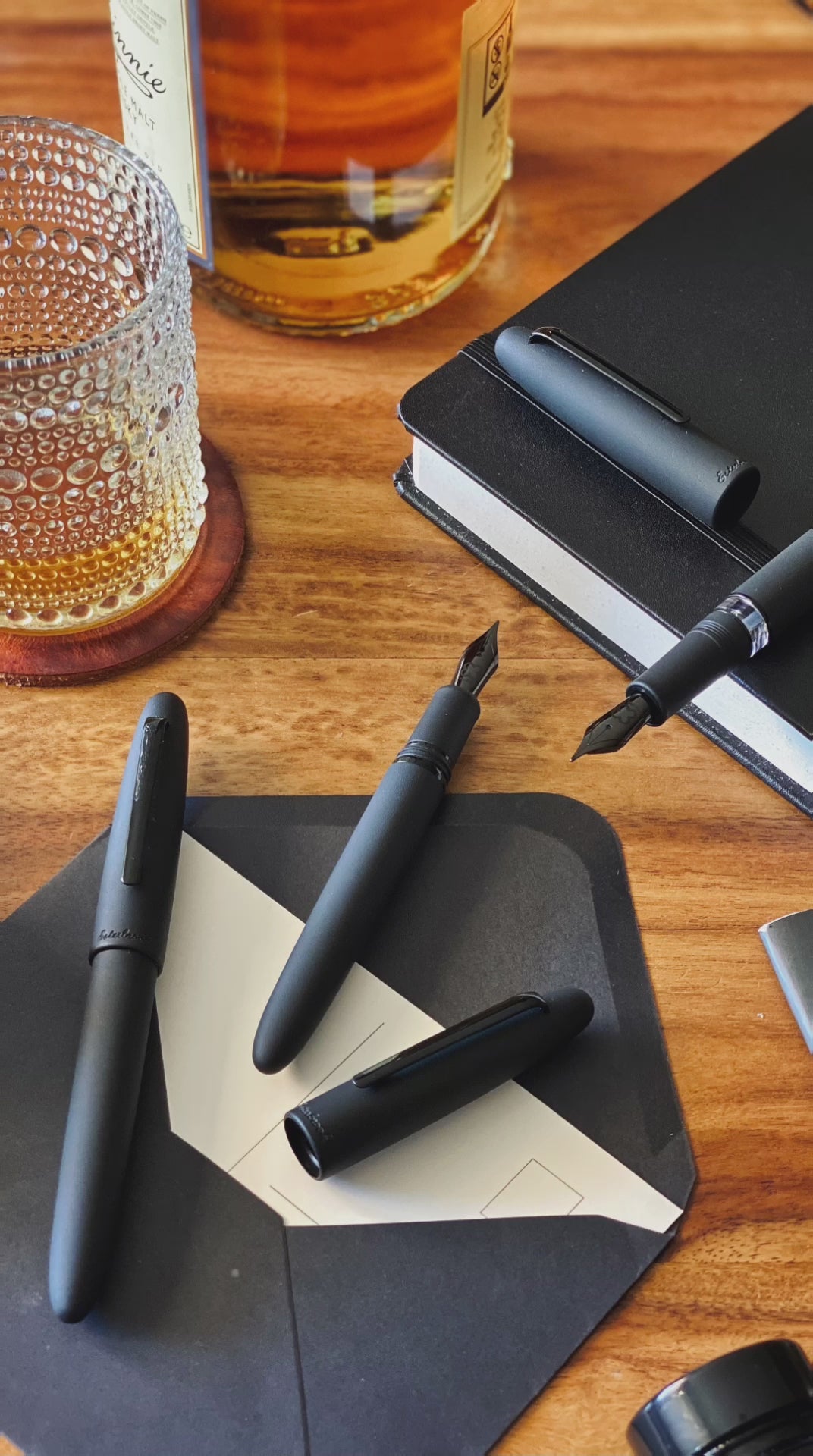 Esterbrook Estie Raven Fountain Pen  Piston Fill with black trim